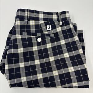 Footjoy Men's Size‎ 36 Blue White Plaid Golf Shorts